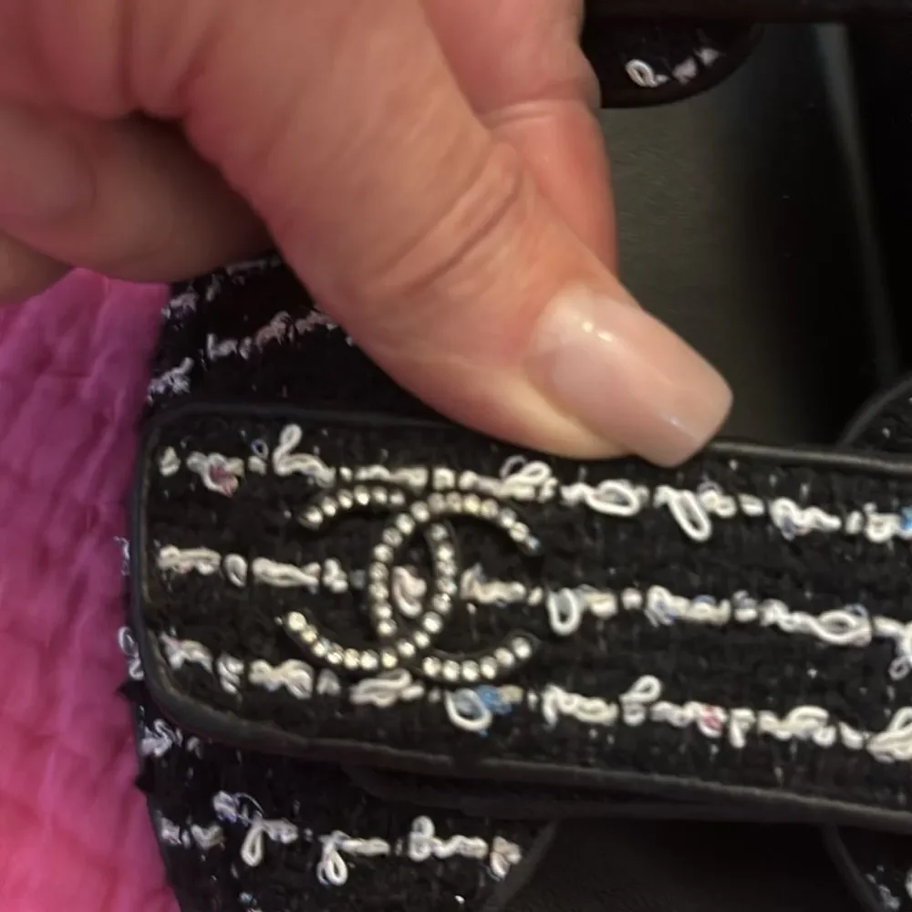 CHANEL CC tweed dad sandals, US 9 - Picture 10 of 15